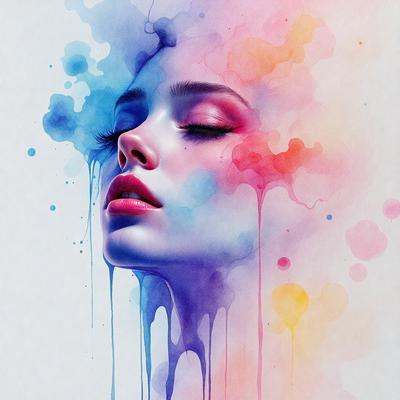 The primary subject of the image is a woman with a pink lipstick smile. She is the main focus of the image. The setting is a colorful background, which adds to the overall atmosphere of the image. The visual style is a combination of digital art and illustration, creating a vibrant and artistic representation of the woman. The colors and mood of the image are predominantly pink, which adds to the overall warm and inviting feel of the scene.